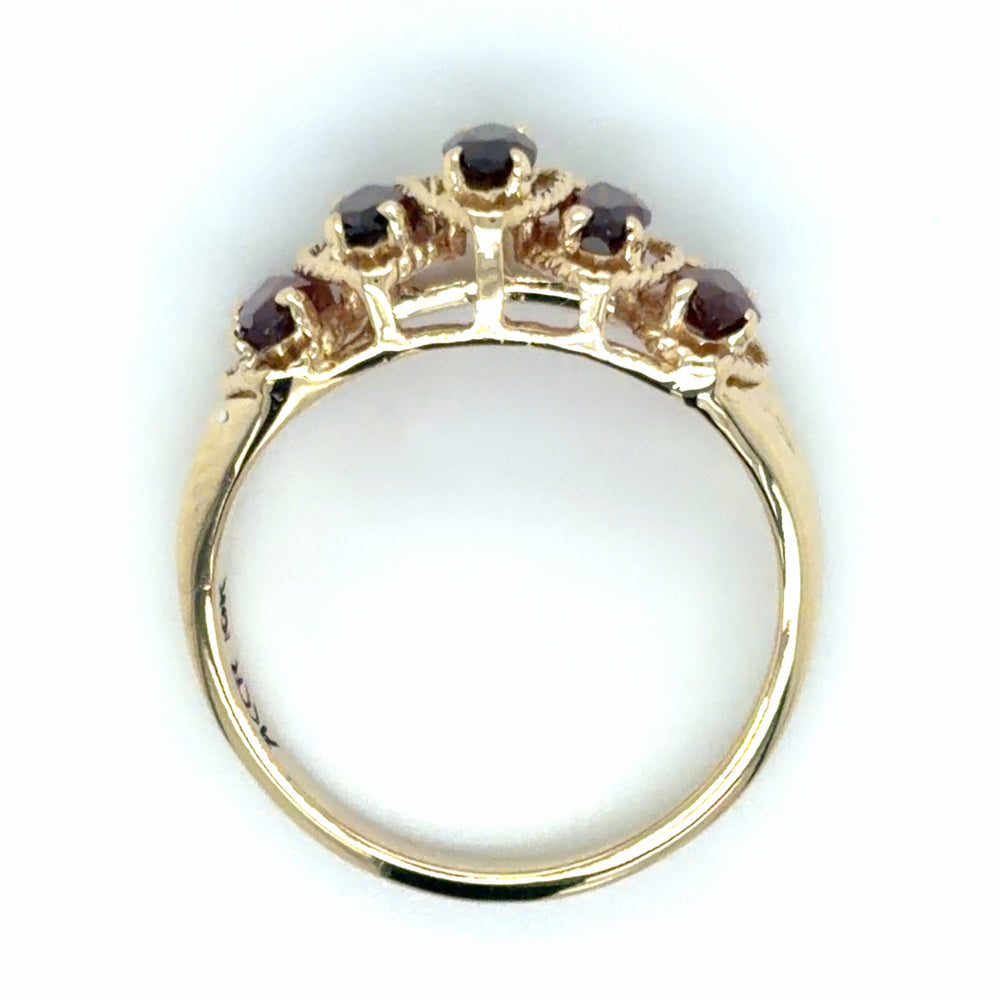 Estate Garnet Rooftop Ring