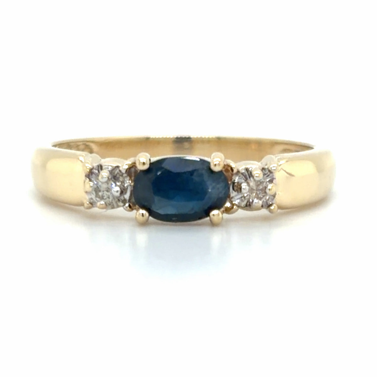 Estate Sapphire & Diamond Stackable Band