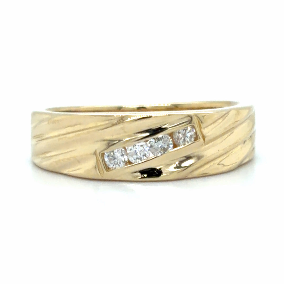 Estate Diamond Textured Band