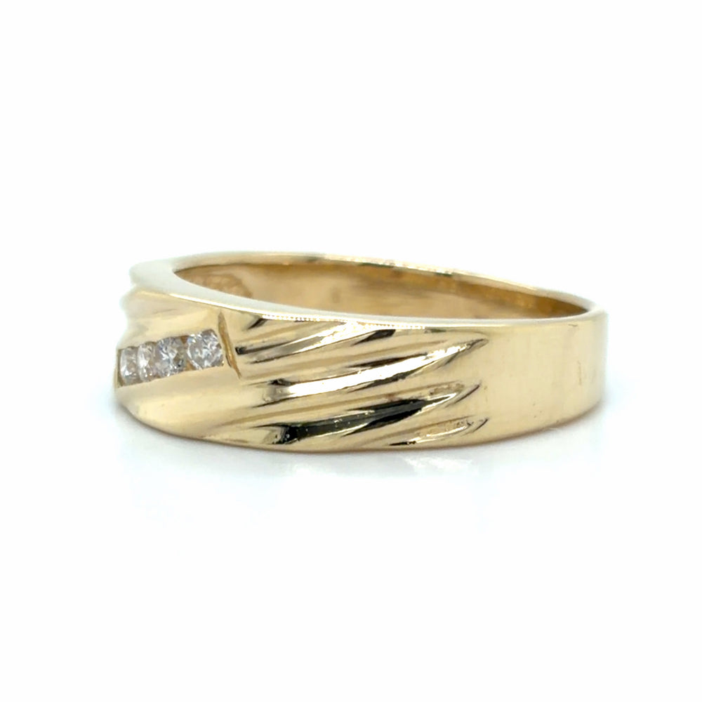 Estate Diamond Textured Band