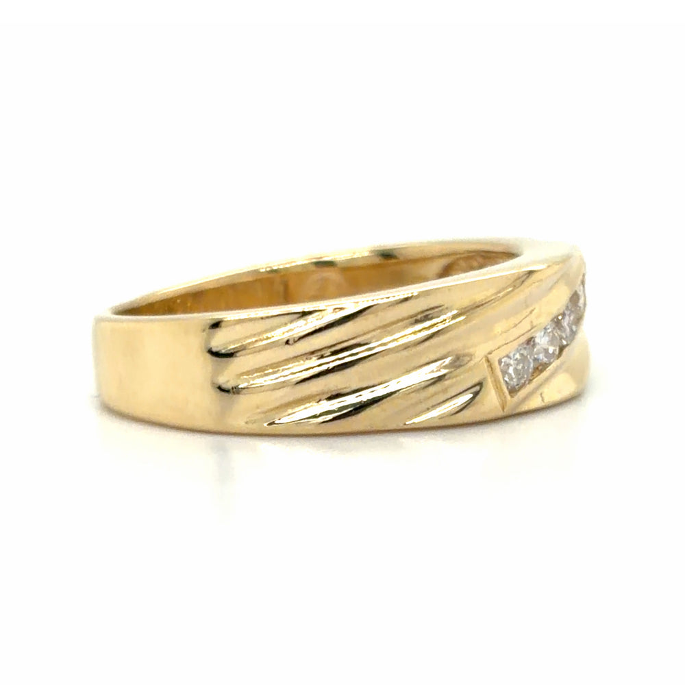 Estate Diamond Textured Band