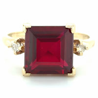 Estate Garnet Vintage Style Fashion Ring