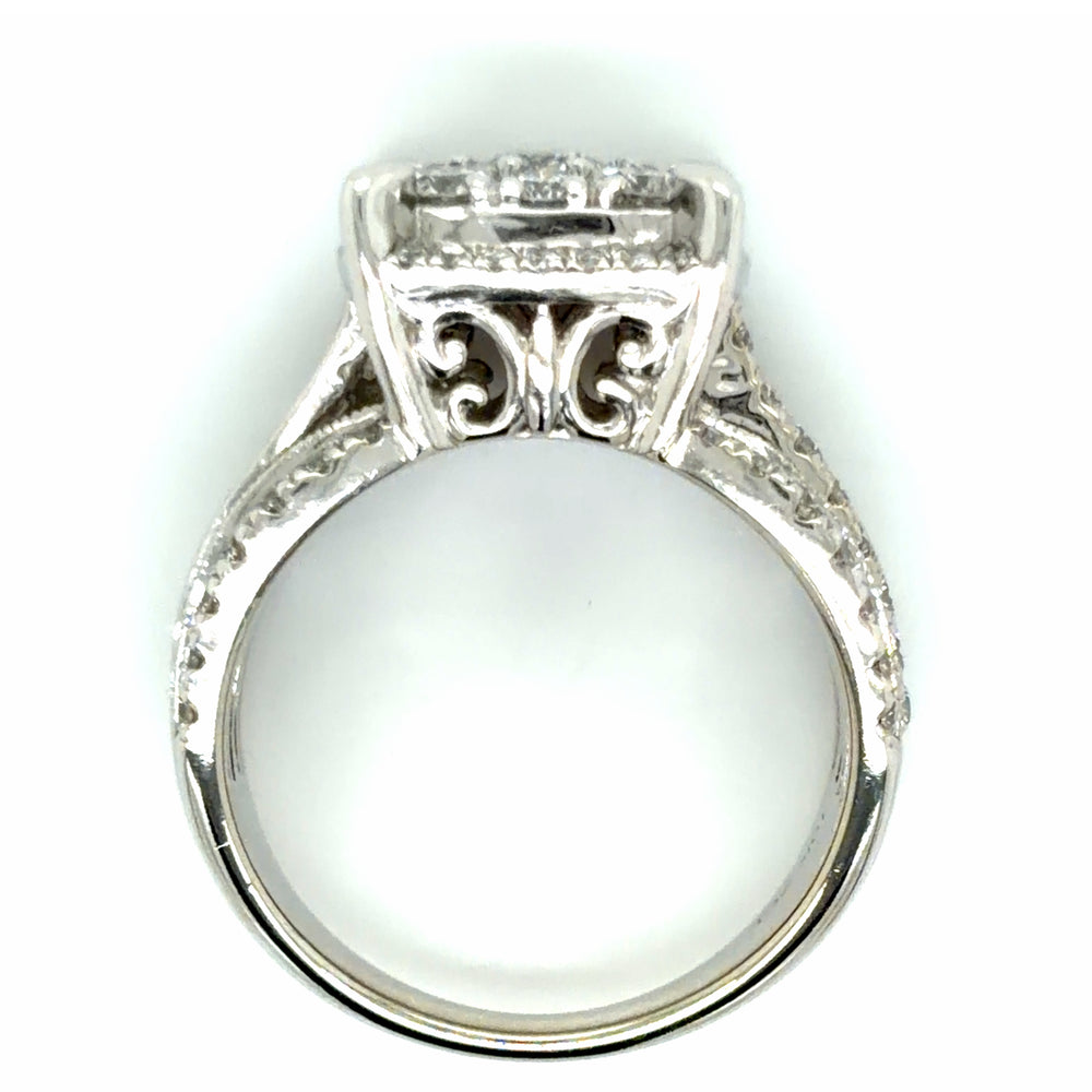 Estate 1.89cttw Diamond Square Halo Ring