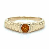 Estate Citrine Bezel Set Ring