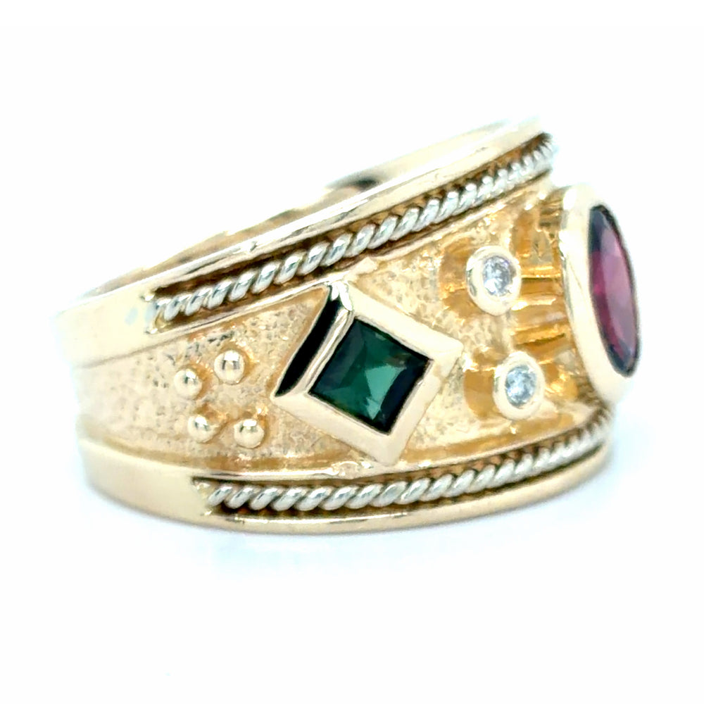 Estate Byzantine Style Fashion Ring