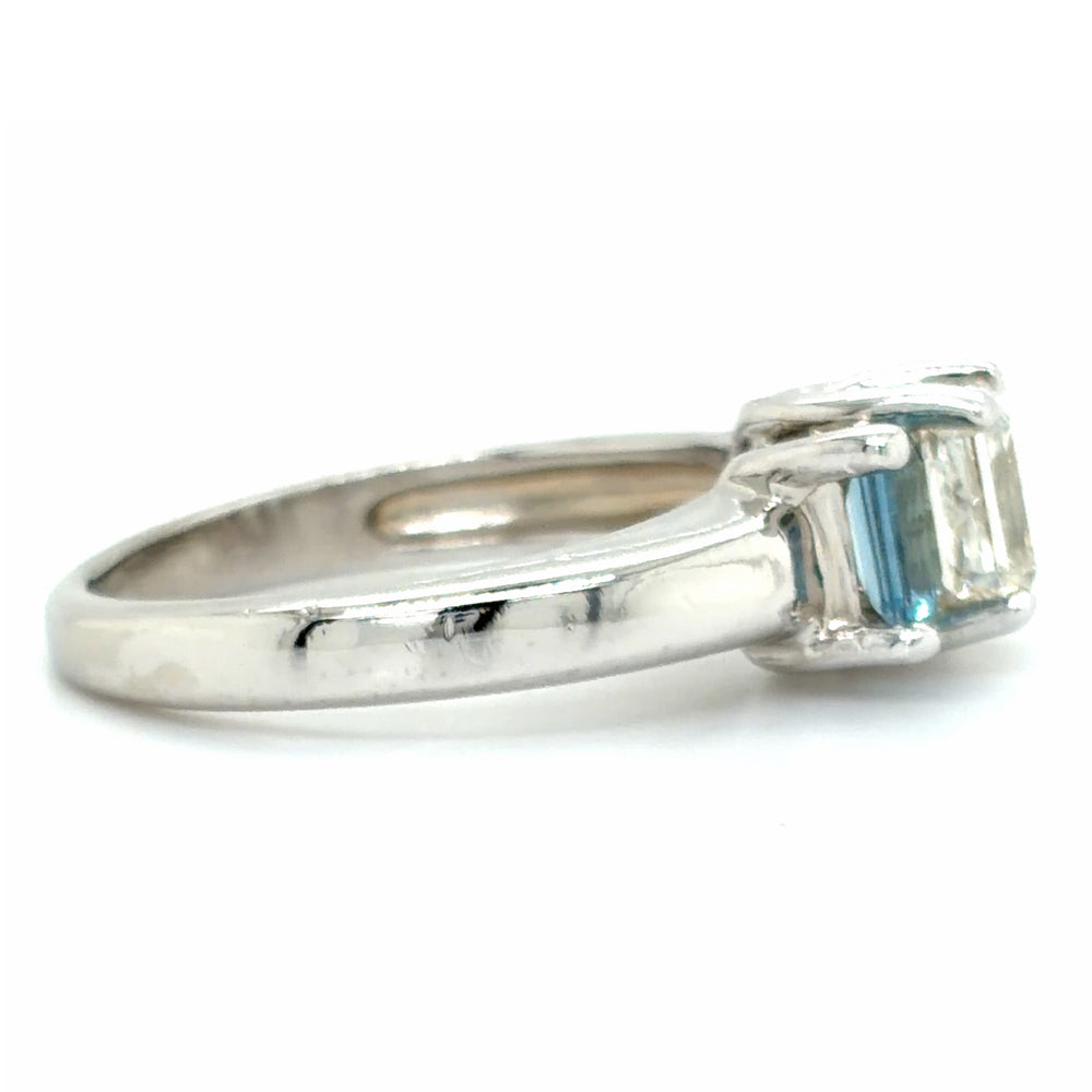 Estate Pink, White, & Blue 3-Stone Ring