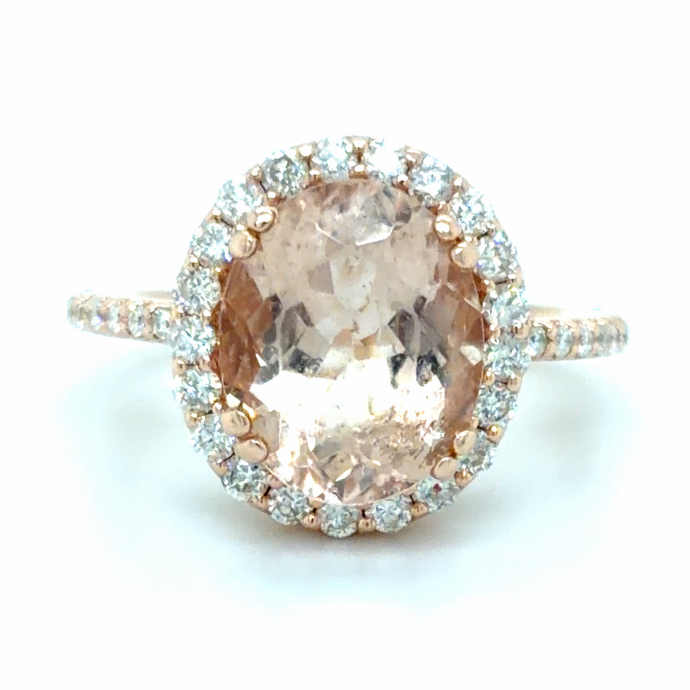 Estate Rose Gold Morganite Ring