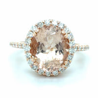 Estate Rose Gold Morganite Ring