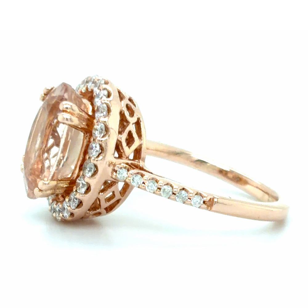 Estate Rose Gold Morganite Ring