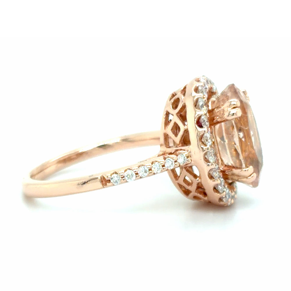 Estate Rose Gold Morganite Ring