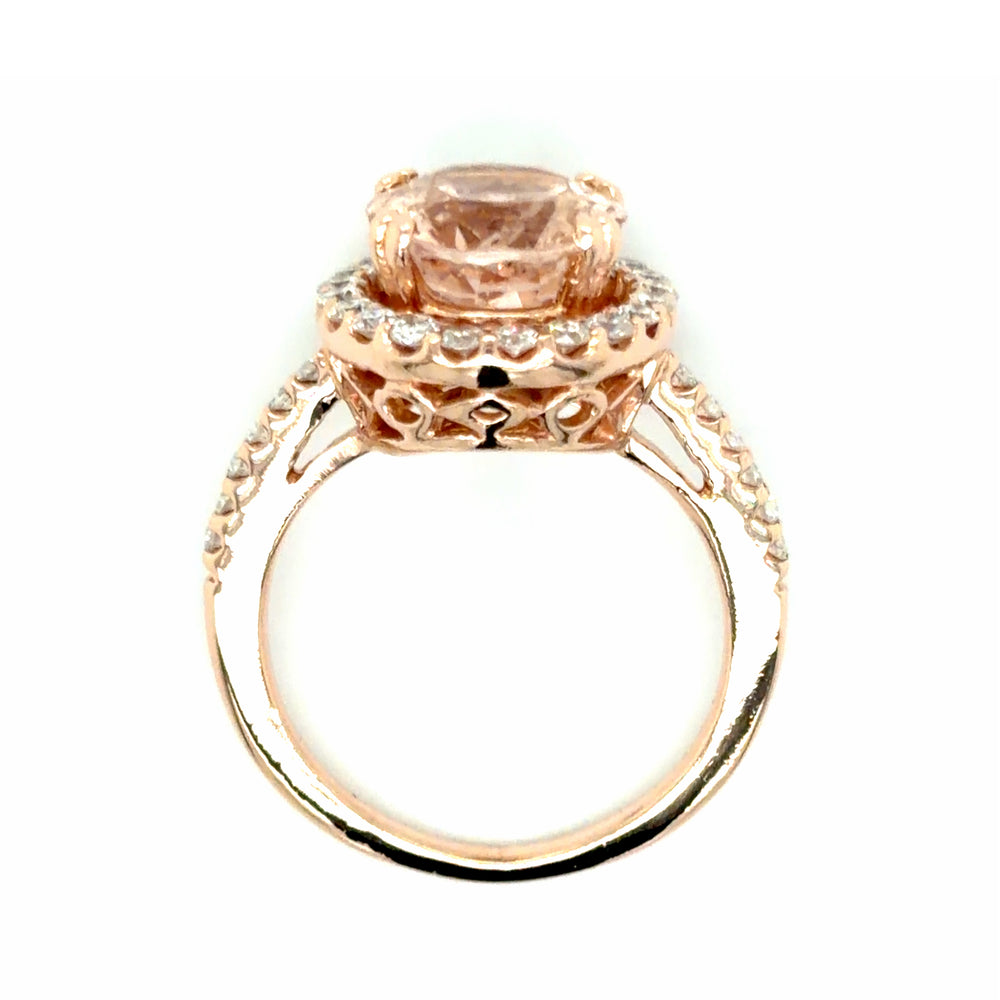 Estate Rose Gold Morganite Ring