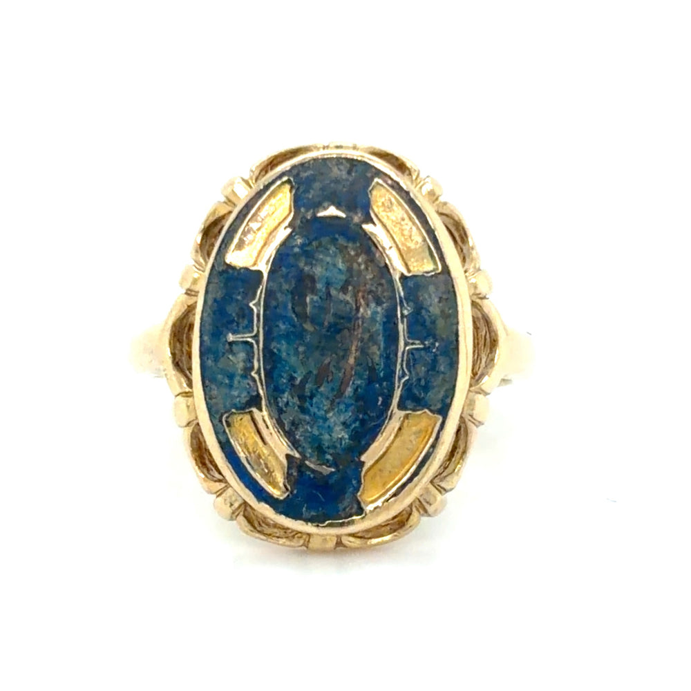 Estate Blue Enamel Fashion Ring