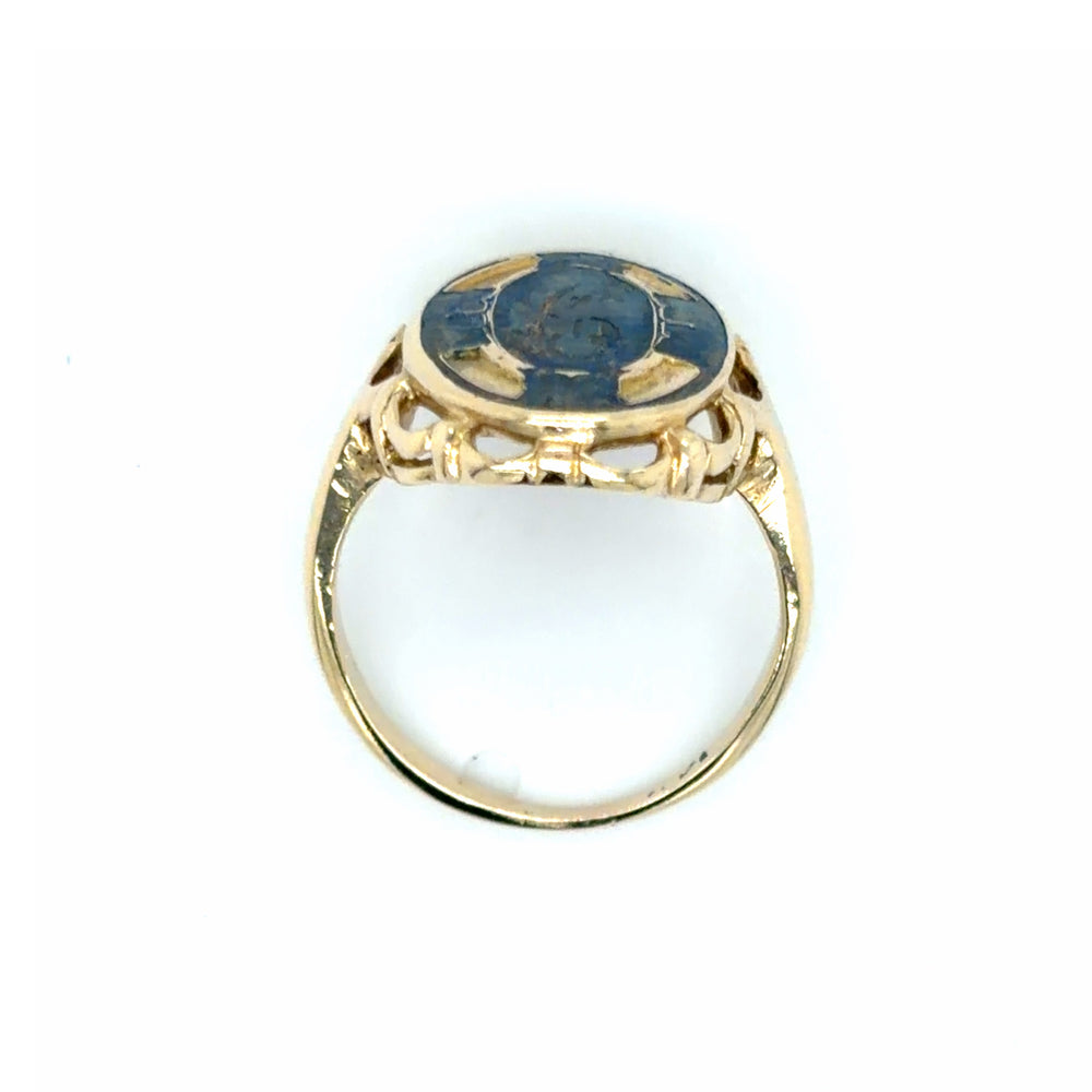 Estate Blue Enamel Fashion Ring