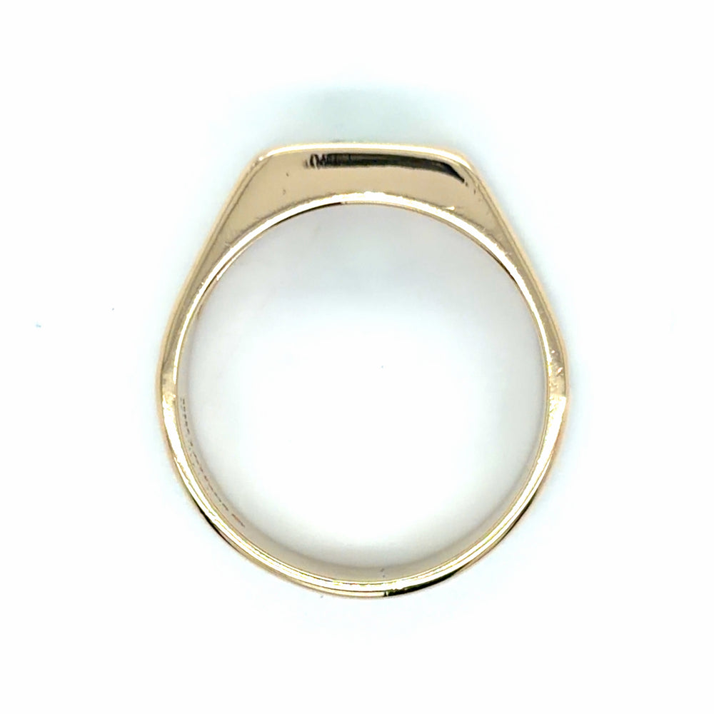 Estate Natural Emerald Signet Ring