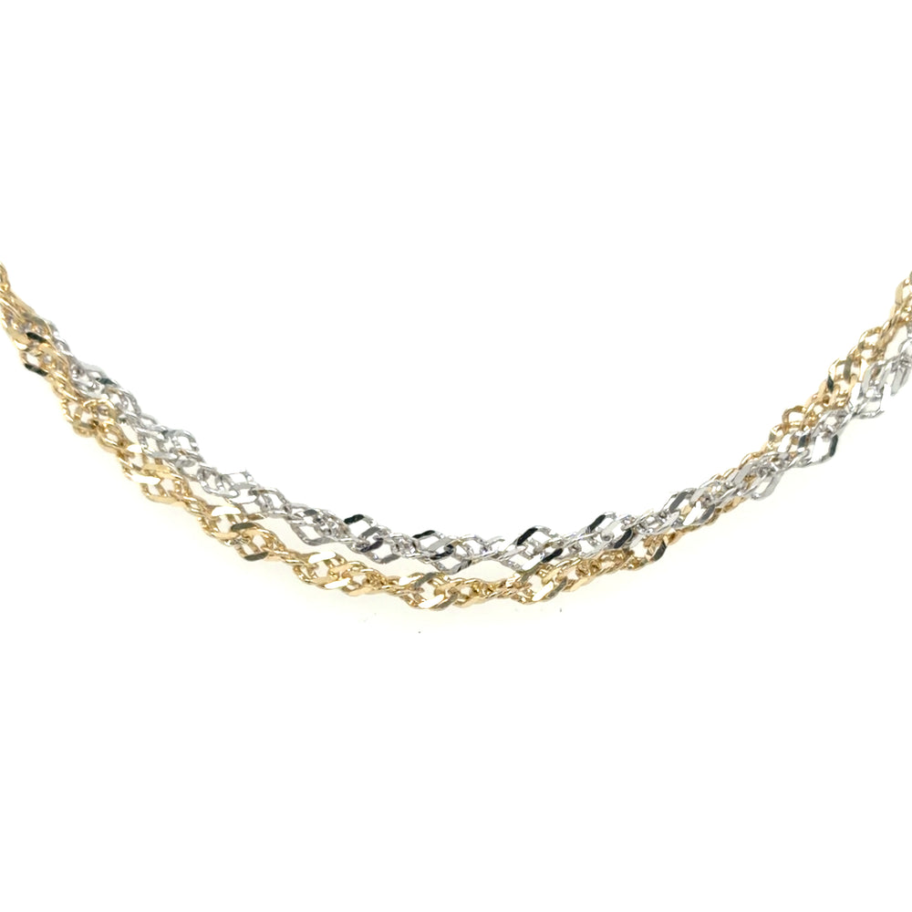 Estate 18" Two-Tone Singapore Chain