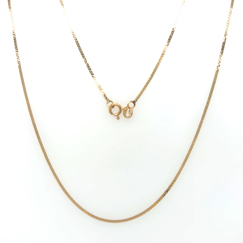 Estate 20" Vintage 14K Herringbone Chain
