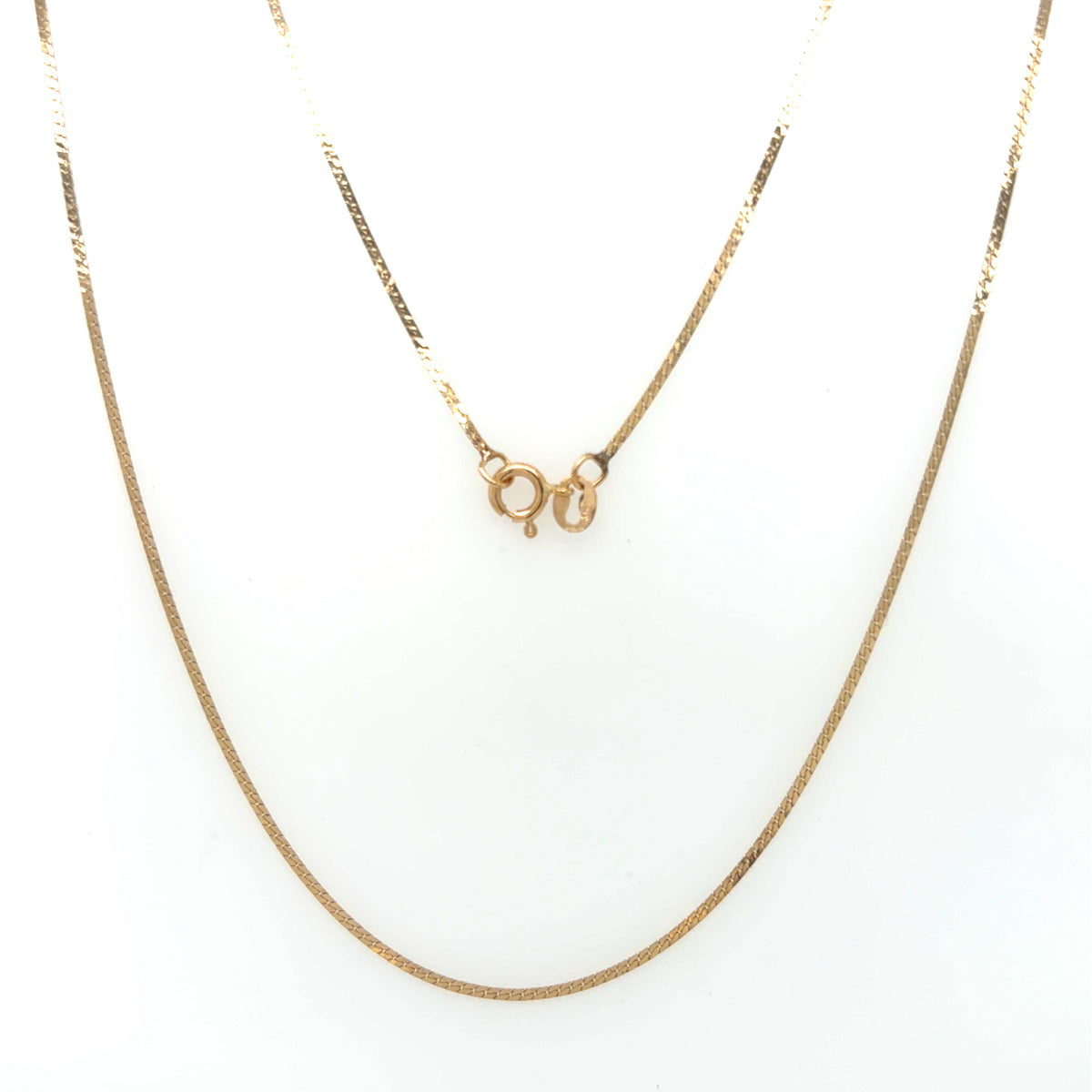 Estate 20" Vintage 14K Herringbone Chain
