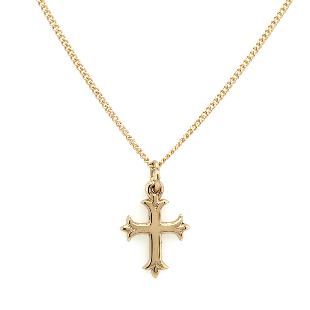 Estate Retired James Avery Fleuree Cross Necklace