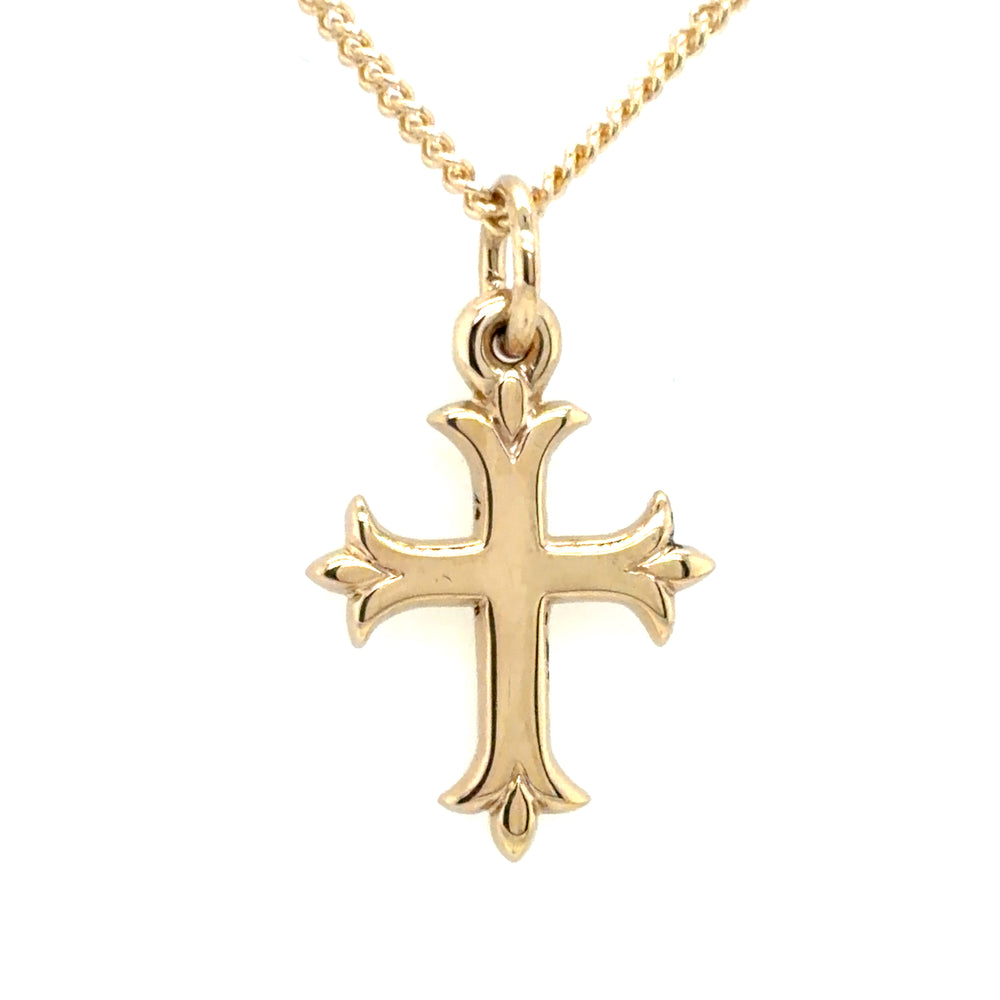 Estate Retired James Avery Fleuree Cross Necklace