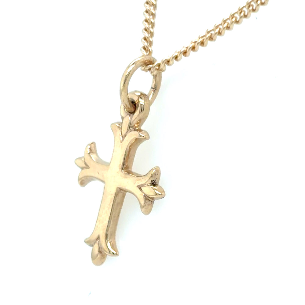 Estate Retired James Avery Fleuree Cross Necklace