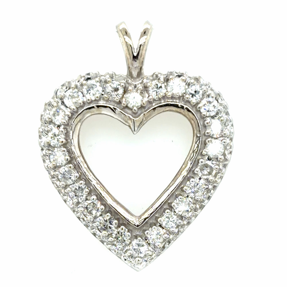 Estate Diamond Heart Pendant