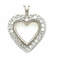 Estate Diamond Heart Pendant