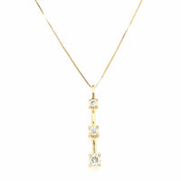 Estate 0.26cttw Diamond 3-Stone Necklace