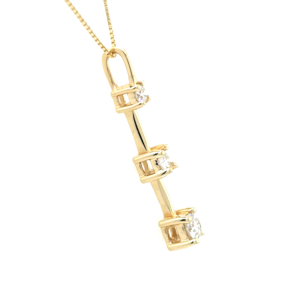Estate 0.26cttw Diamond 3-Stone Necklace