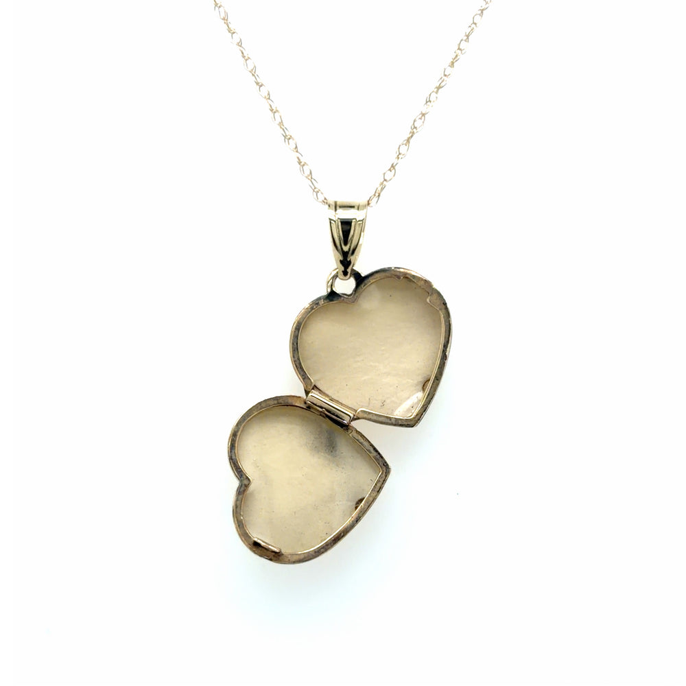 Estate Cherub Heart Shaped Locket Necklace