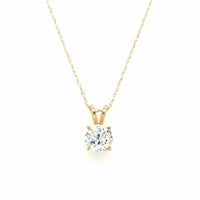 Estate CZ Pendant Necklace