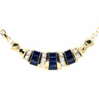 Estate Curved Bar Necklace on Bismark Chain