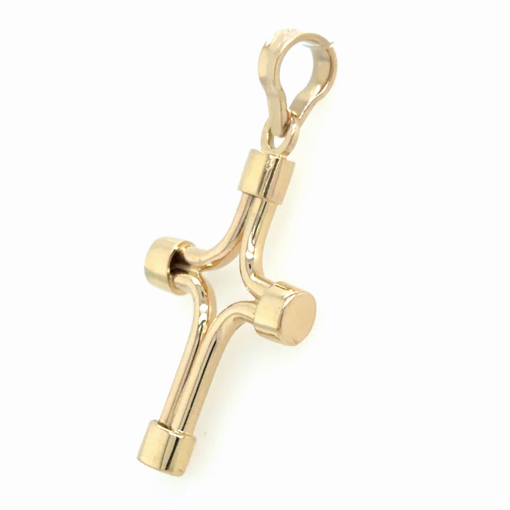Estate Polished Cross Pendant