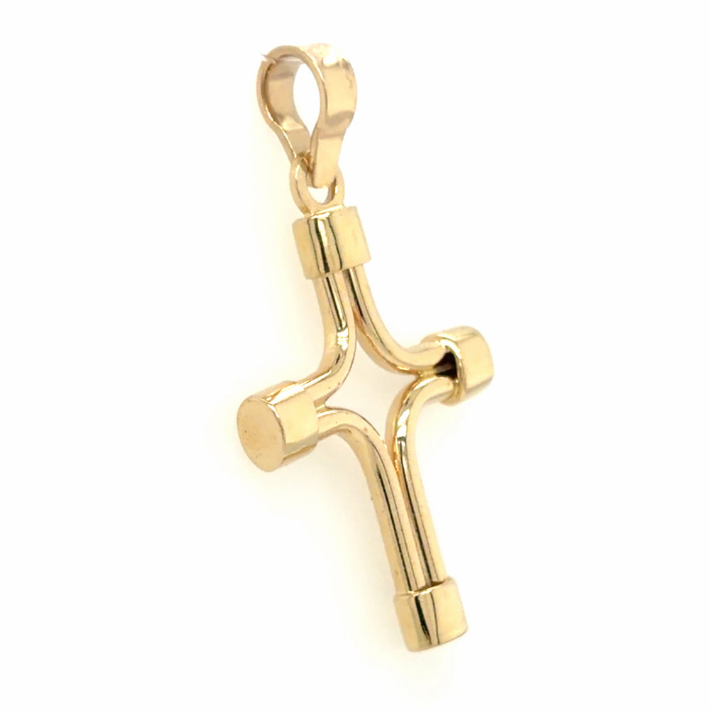 Estate Polished Cross Pendant