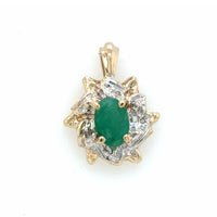 Estate Emerald & Diamond Pendant