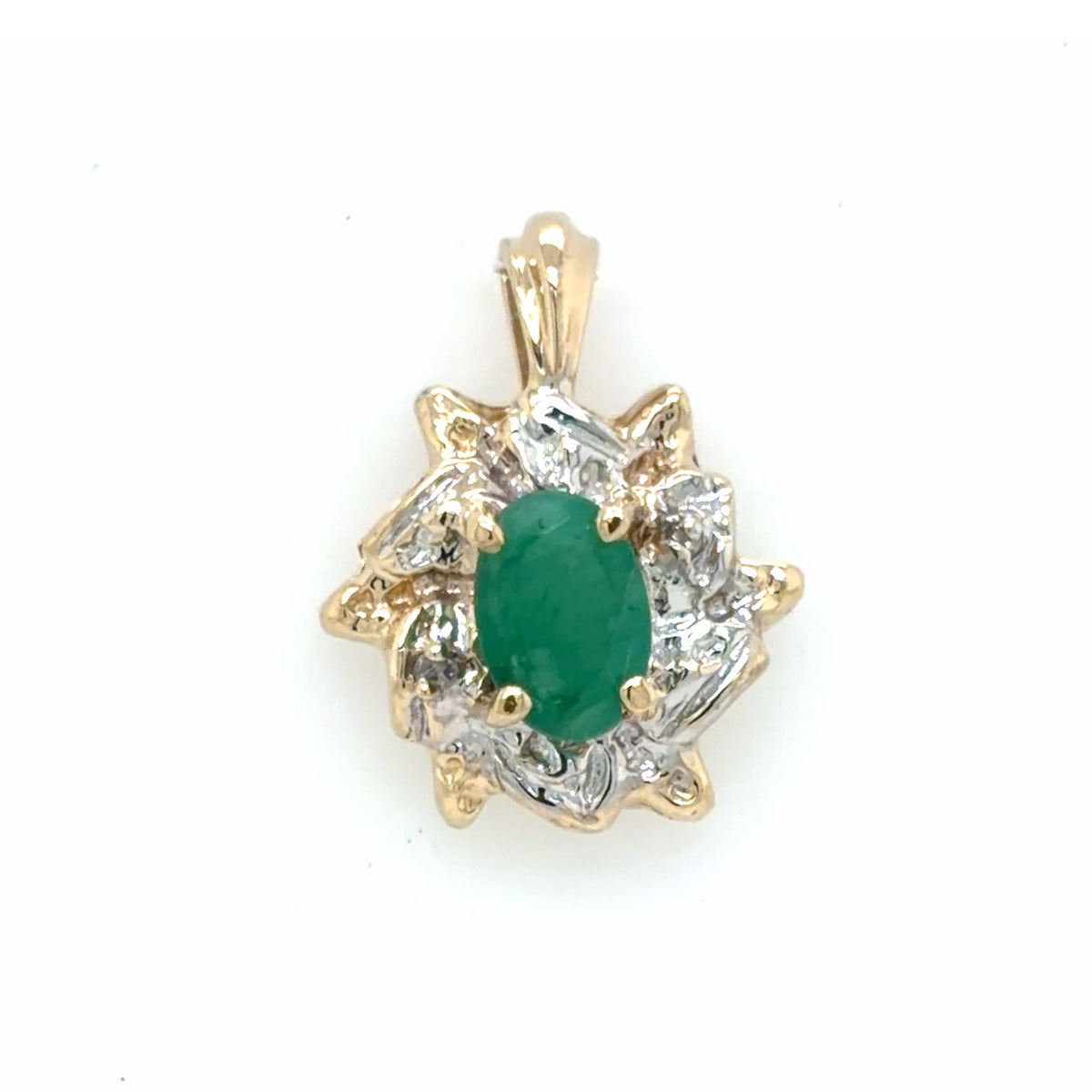 Estate Emerald & Diamond Pendant