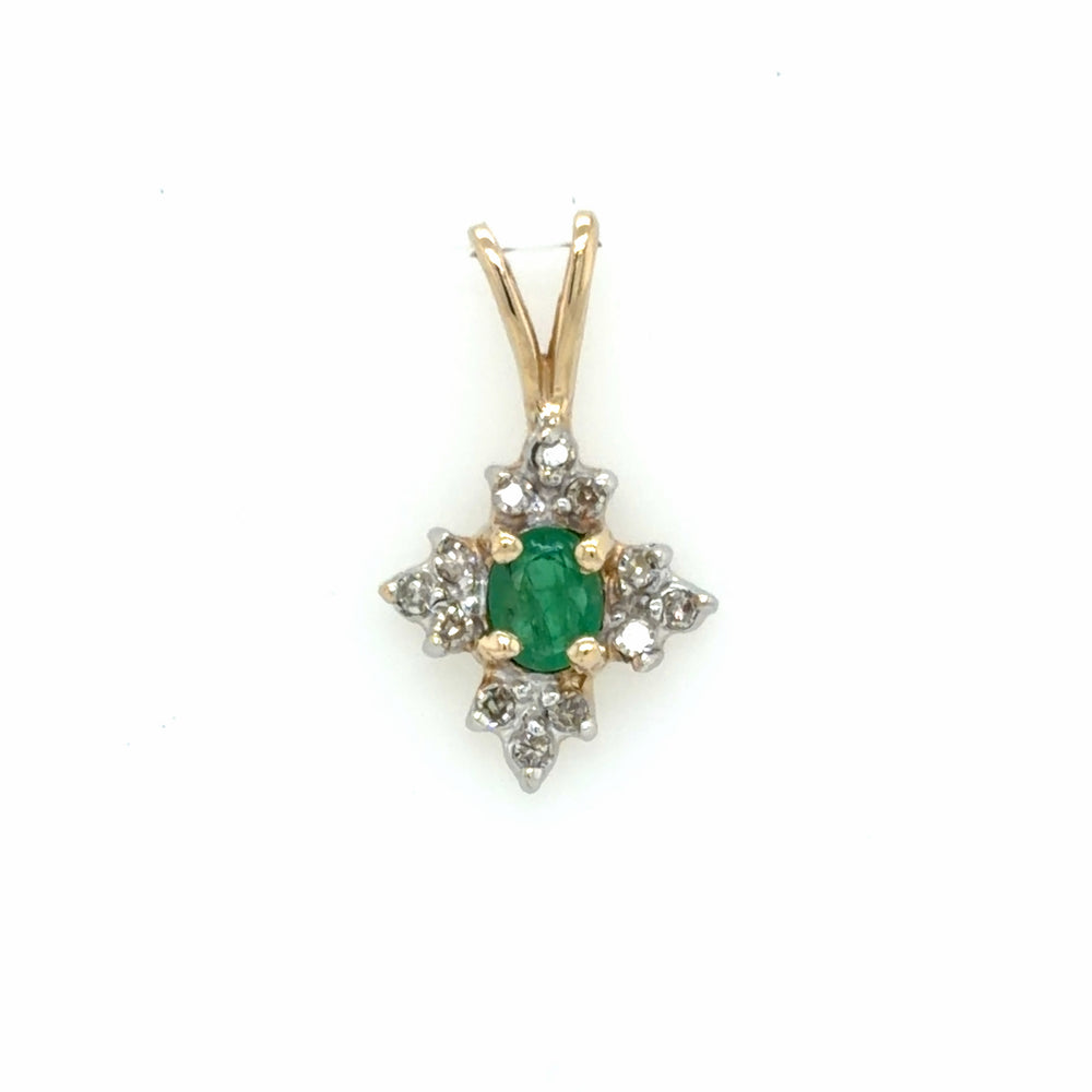 Estate Dainty Emerald Pendant