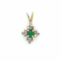 Estate Dainty Emerald Pendant