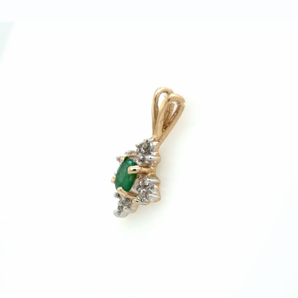 Estate Dainty Emerald Pendant
