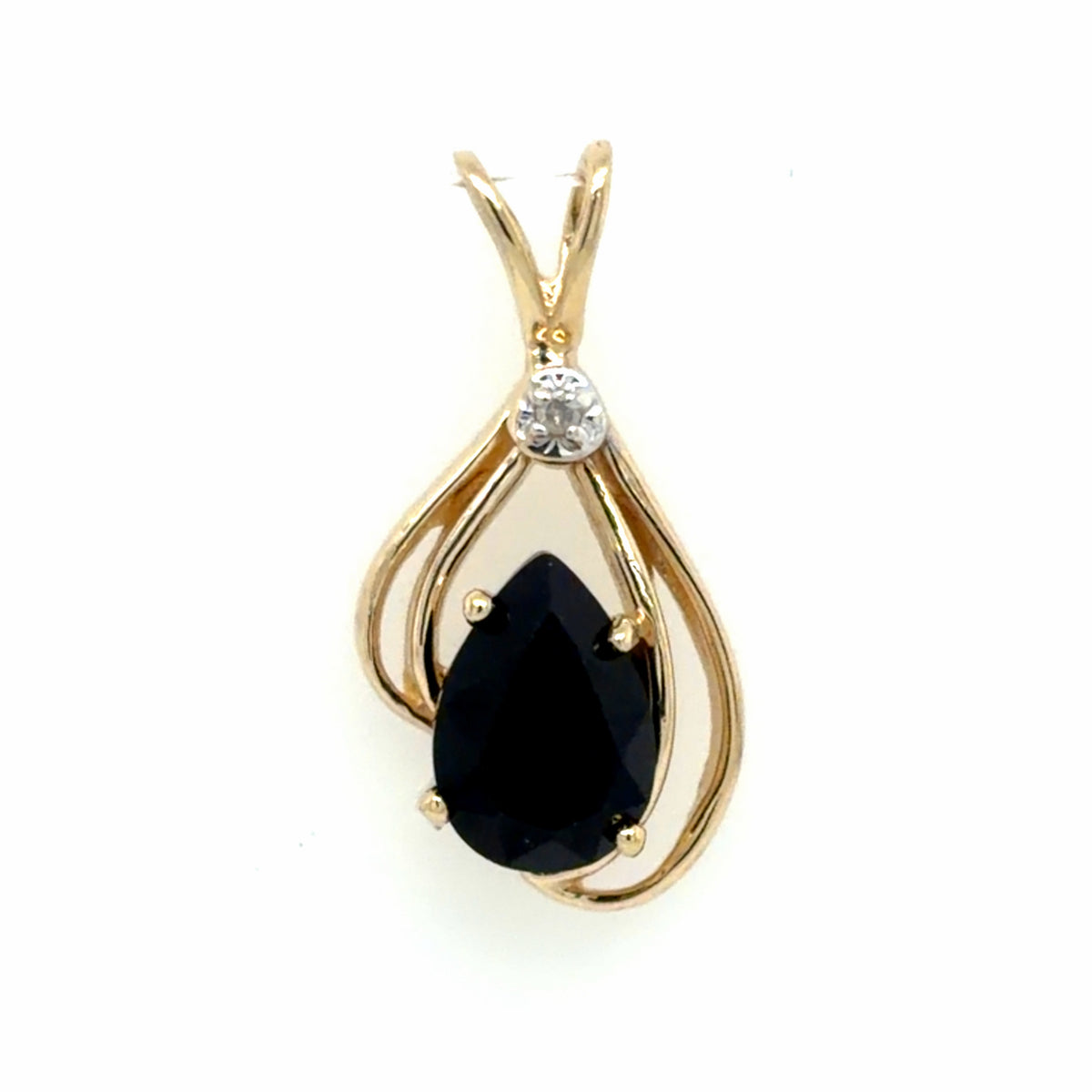 Estate Black Sapphire Pendant