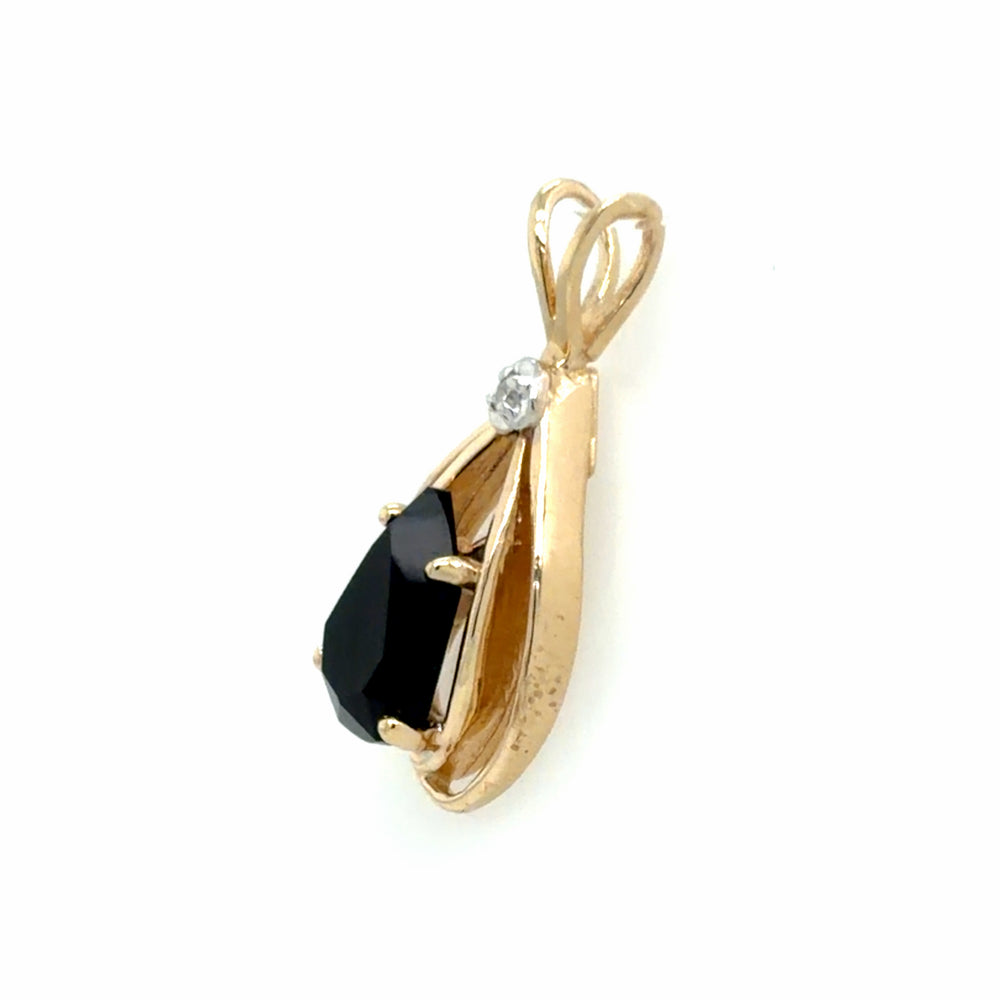 Estate Black Sapphire Pendant