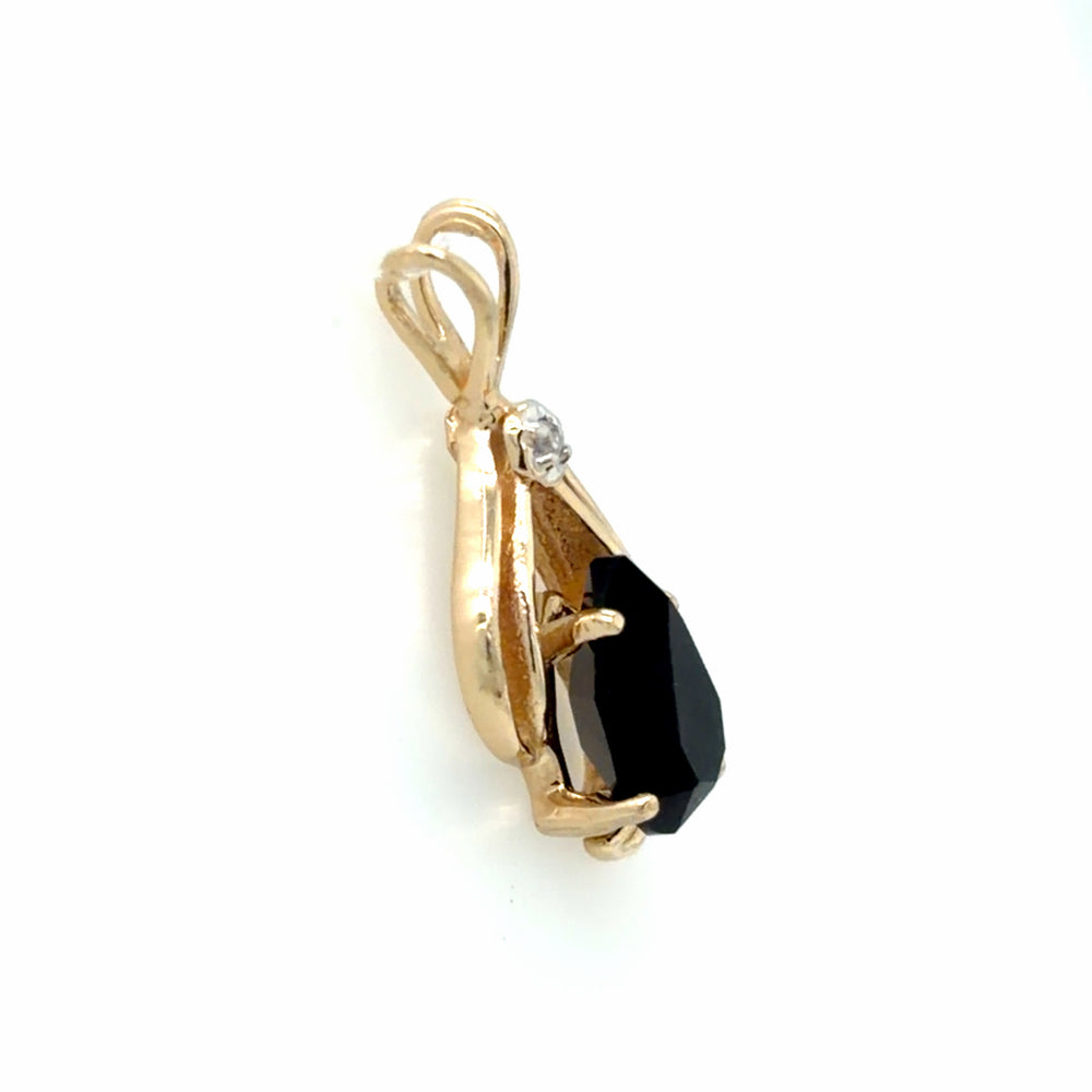 Estate Black Sapphire Pendant