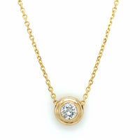 Estate 0.50 carat Bezel Set Diamond Necklace