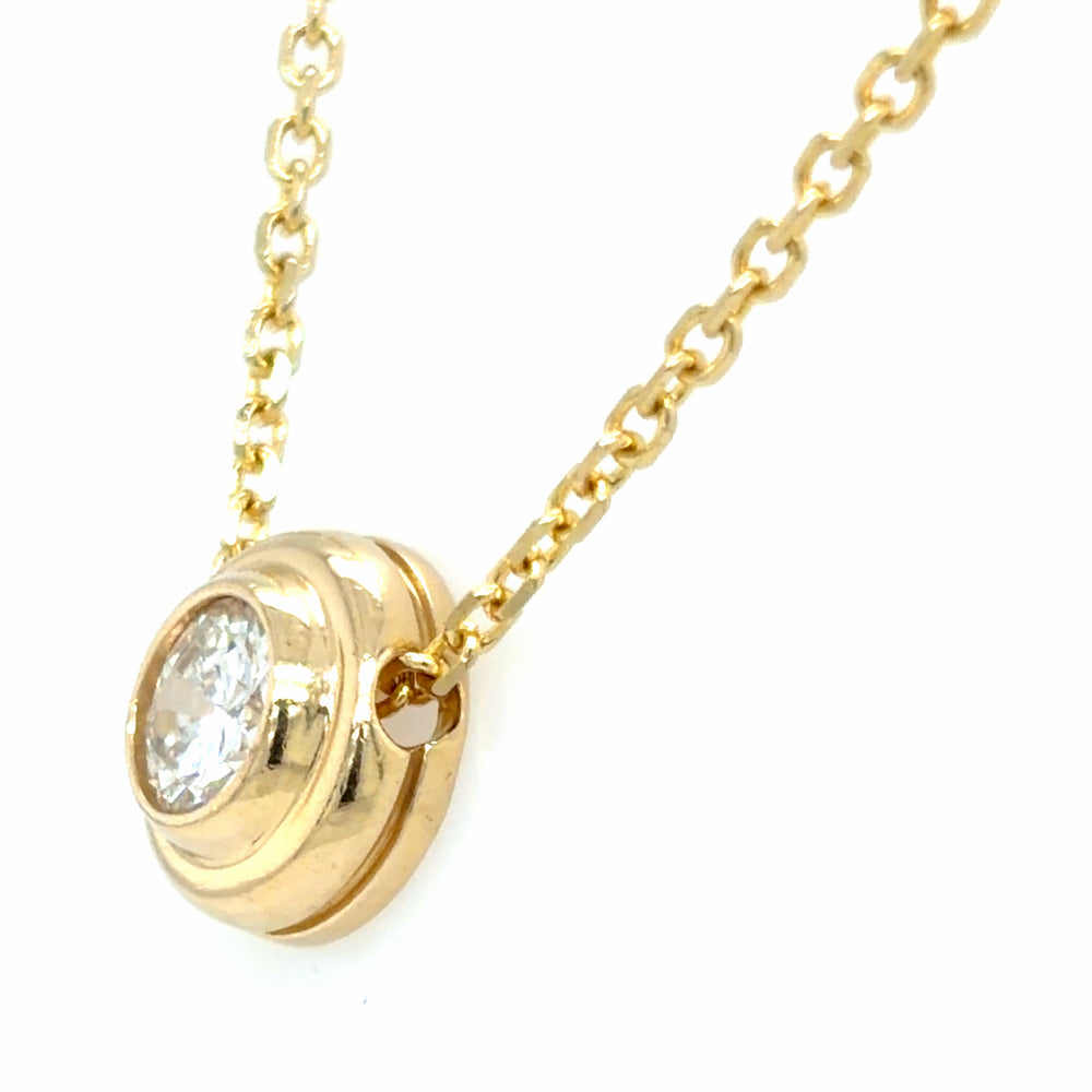 Estate 0.50 carat Bezel Set Diamond Necklace