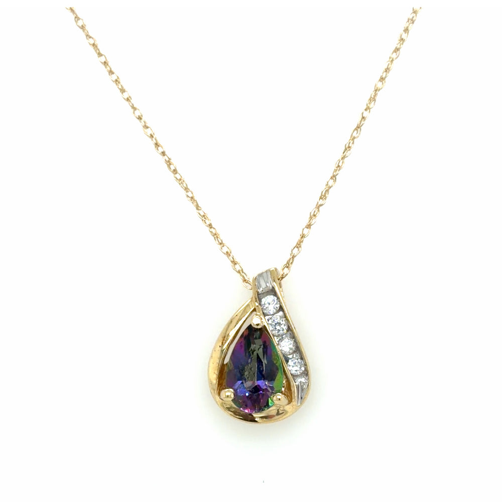 Estate Mystic Topaz Pendant Necklace