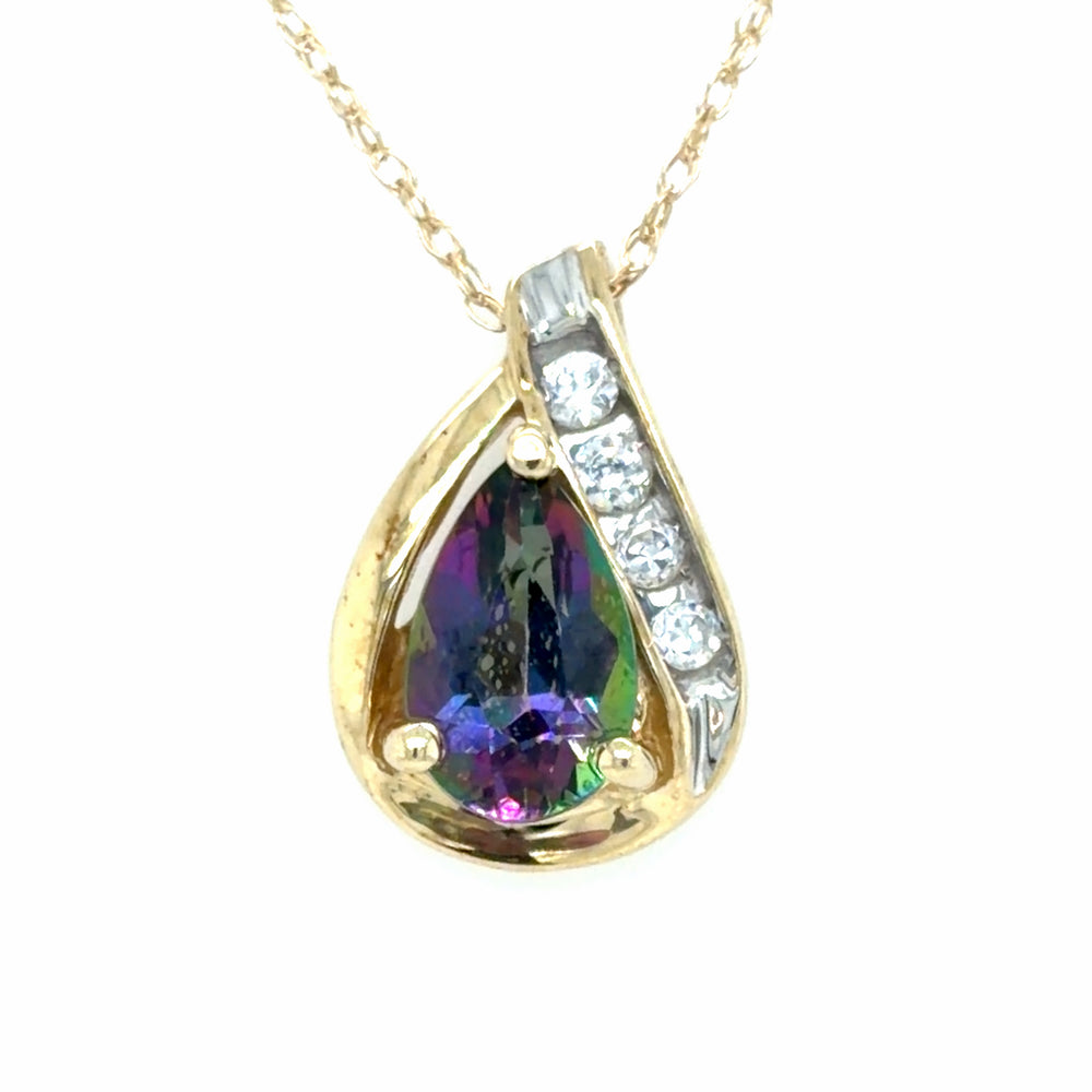 Estate Mystic Topaz Pendant Necklace