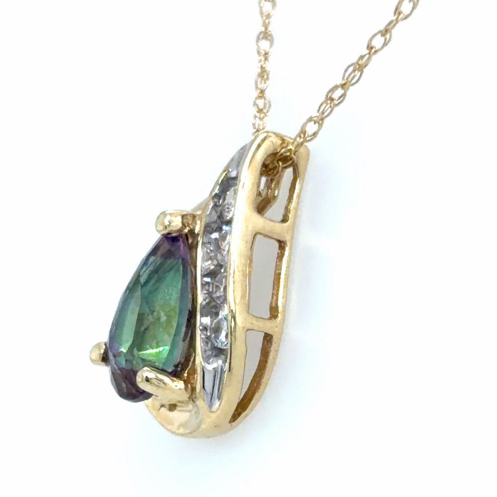Estate Mystic Topaz Pendant Necklace
