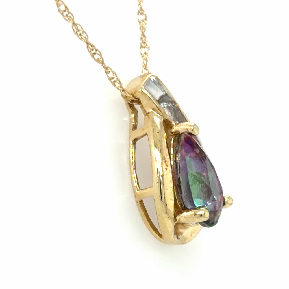 Estate Mystic Topaz Pendant Necklace