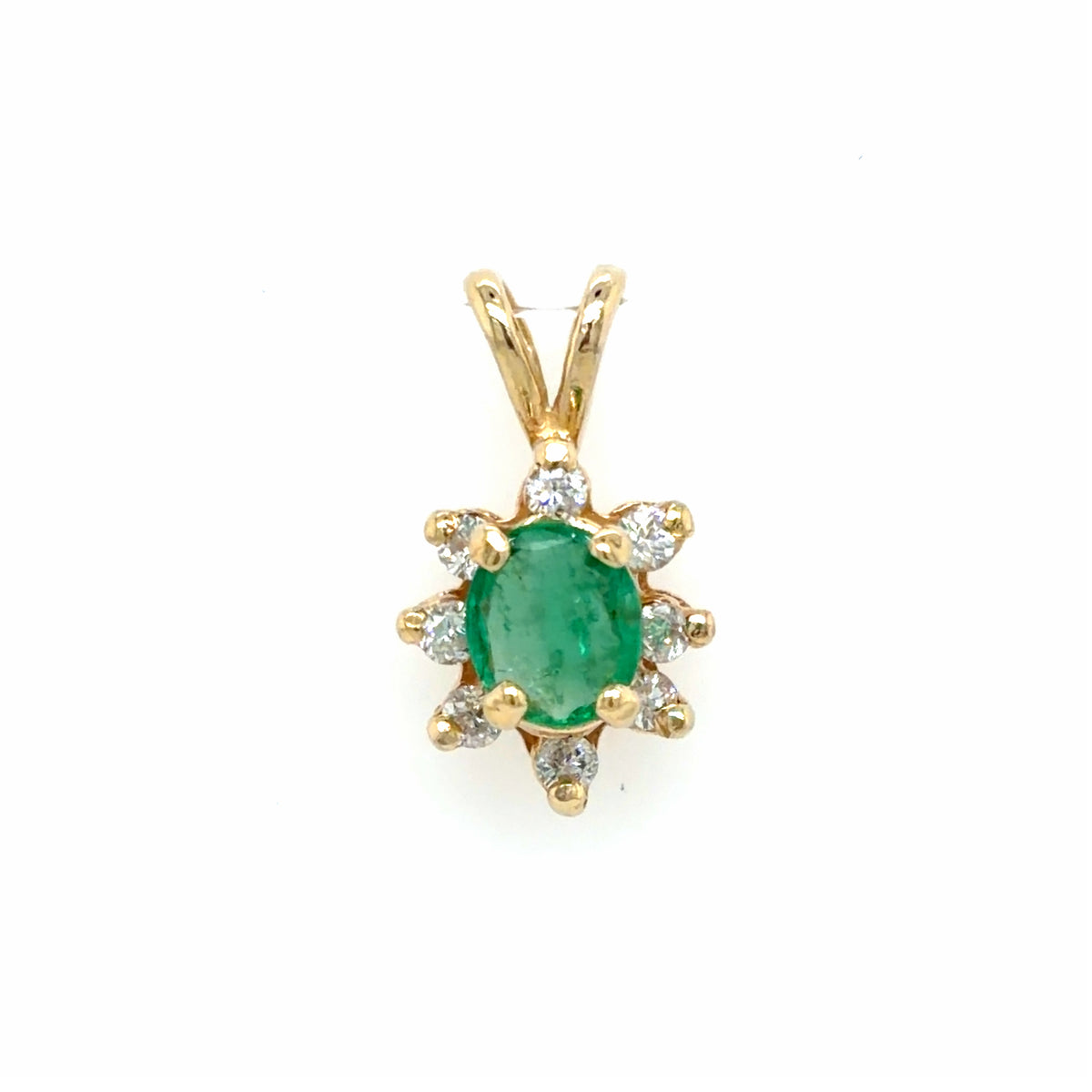 Estate Emerald & Diamond Pendant