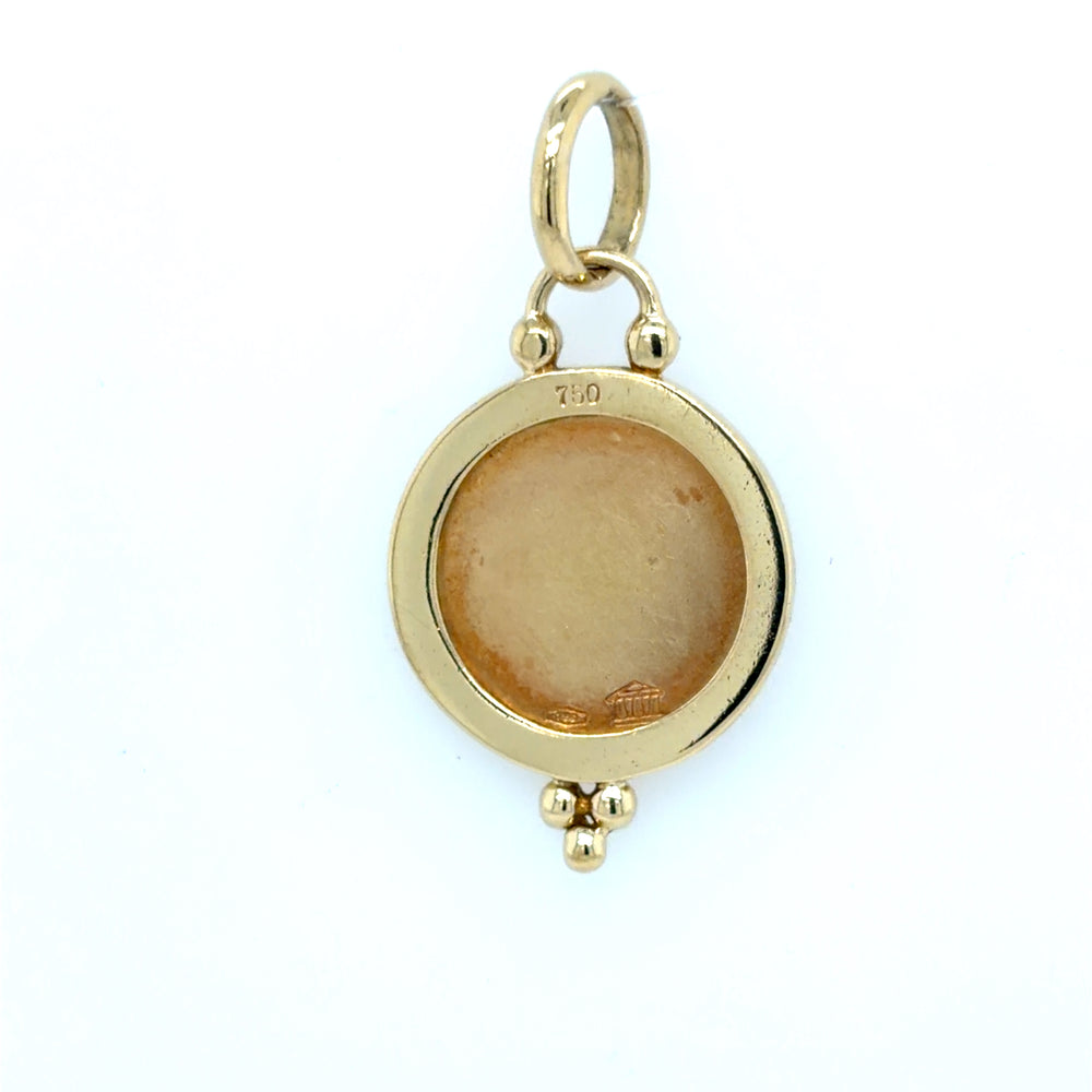 Estate 18K Cherub Pendant