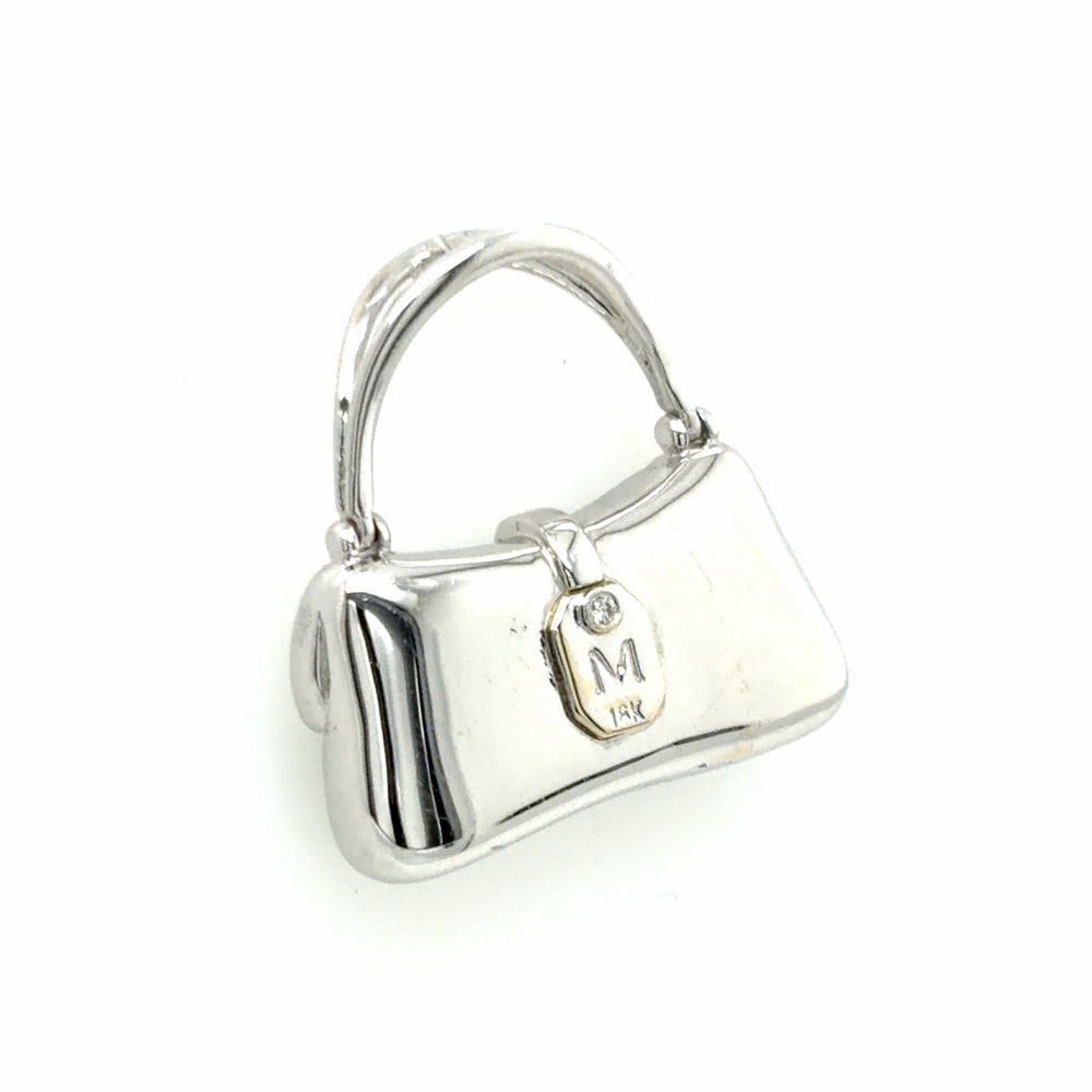 Estate Mirabelle Tsavorite Garnet & DiamondHandbag Pendant